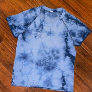 Lululemon Swiftly Tech Short Sleeve Shirt 2.0 Marble Dye Commander Blue Tie Dye